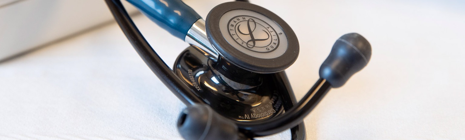 detailfoto van een stethoscoop